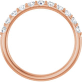 14K Rose 1/2 CTW Lab-Grown Diamond Anniversary Band